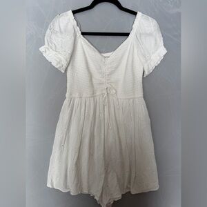 Hollister White Textured Romper